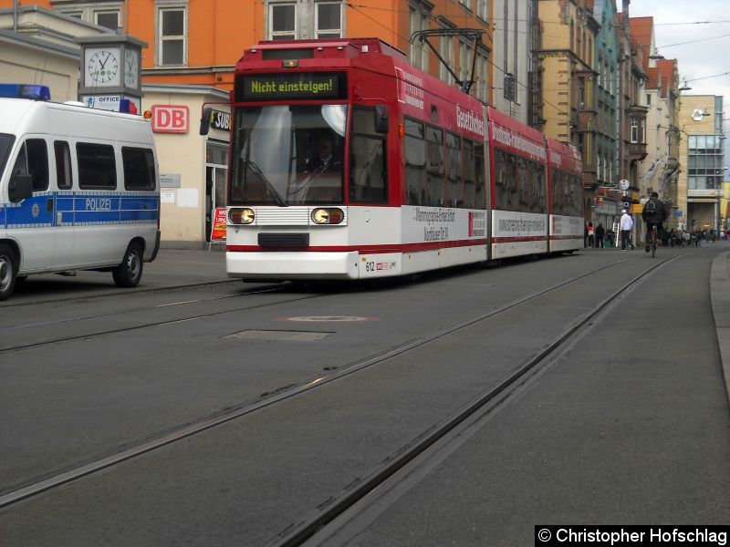 Bild: TW 612 seine fahrt als Linie 5 endet am Hauptbahnhof deswegen das Ziel 