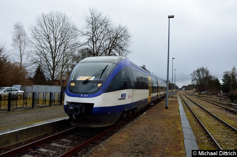 Bild: VT 737 im Rahmen einer Sonderfahrt in Rheinsberg.