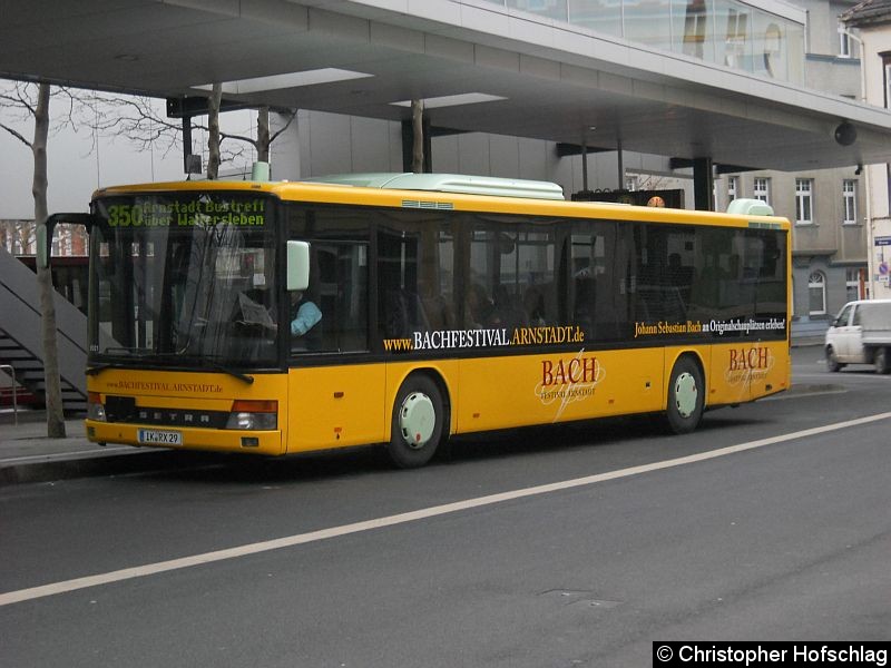 Bild: Am Erfurter Busbahnhof auf der Linie 350.