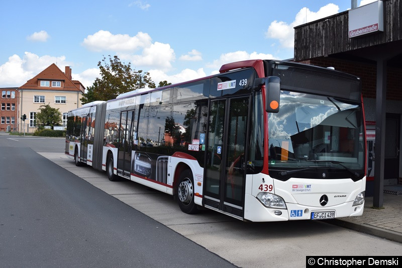 Bild: Wagen 439 am Busbahnhof Grubenstraße.