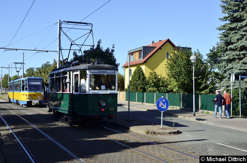 Bild: Wagen 23 an der Haltestelle Wagenhalle.