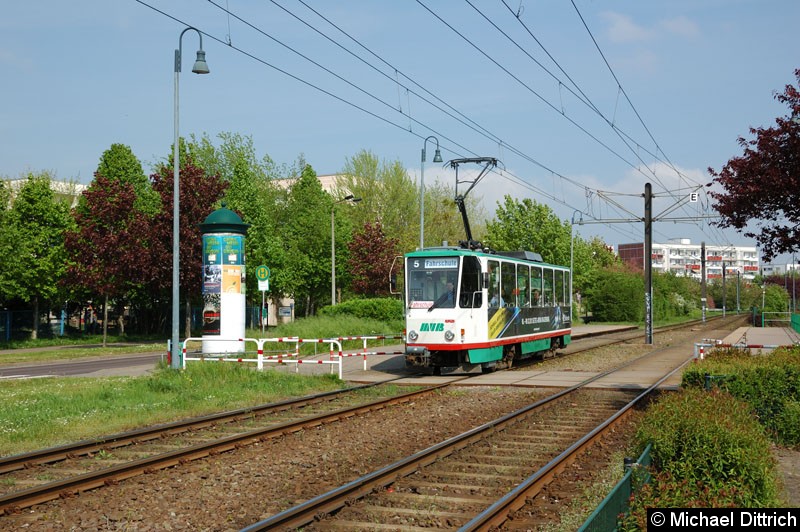 Wagen 1280 als Fahrschule anlässlich 30 Jahre Strecke nach Olvenstedt: Hier an der Haltestelle Sternbogen. Bild: Wagen 1280 als Fahrschule anlässlich 30 Jahre Strecke nach Olvenstedt: Hier an der Haltestelle Sternbogen.