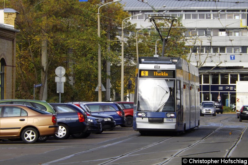 Bild: Kurz vor der Haltestelle Apelstraße,Straßenbahnhof.