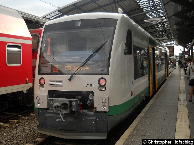 Bild: Als EB nach Mühlhausen in Erfurt Hauptbahnhof.