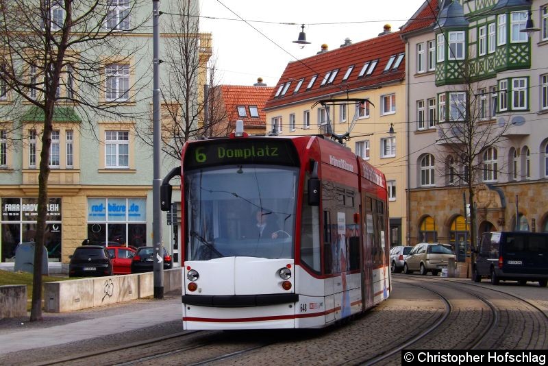 Bild: TW 648 als Linie 6 in der Johannestor.