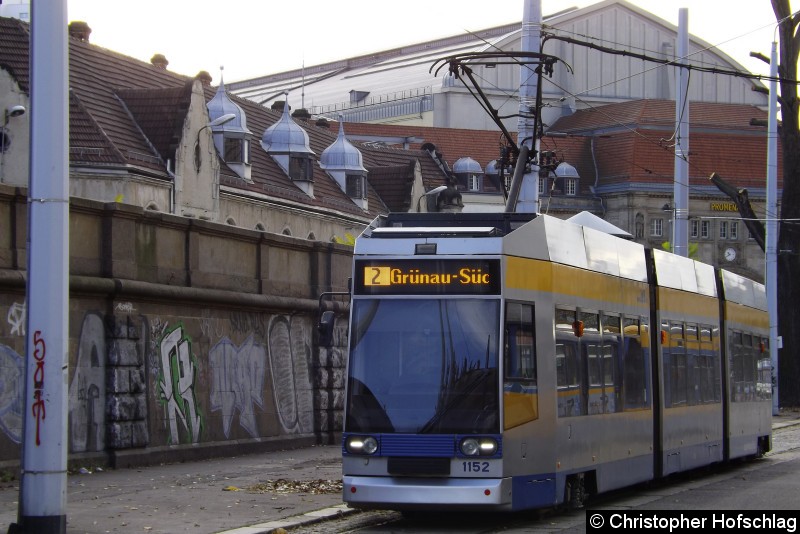 Bild: Hauptbahnhof,Westseite als Linie 2 nach Grünau Süd.