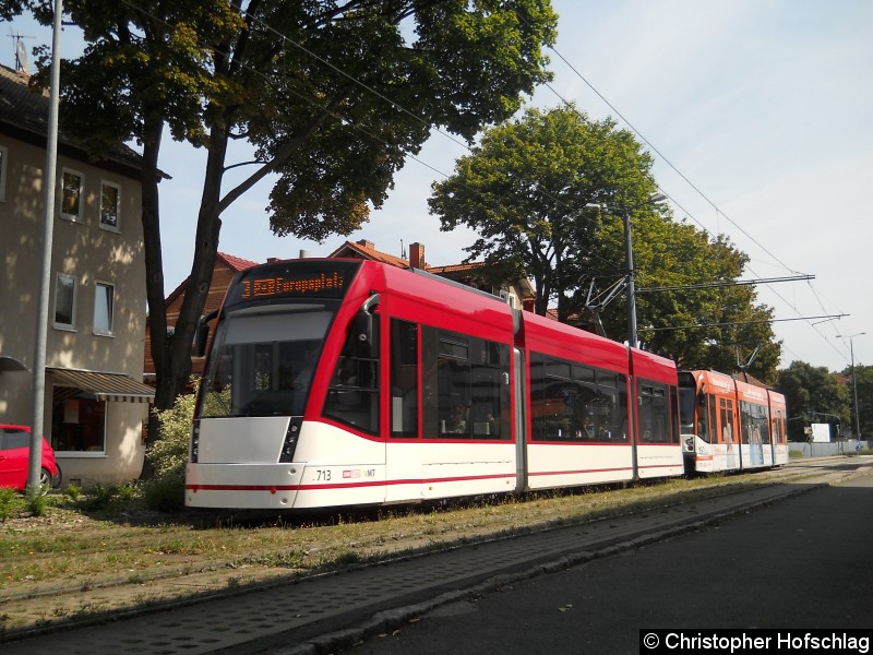 Bild: In der Melchendorfer Straße als Linie 3.