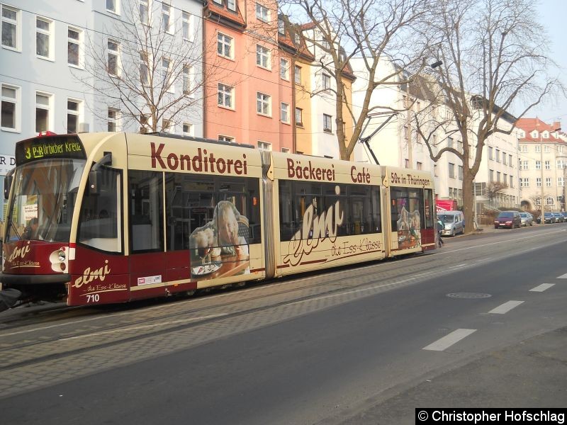 Bild: TW 710 in der Bergstraße.