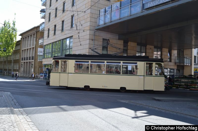 Bild: HTW 134 beim Abbiegen zur Haltestelle Stadtzentrum,Lödbergraben