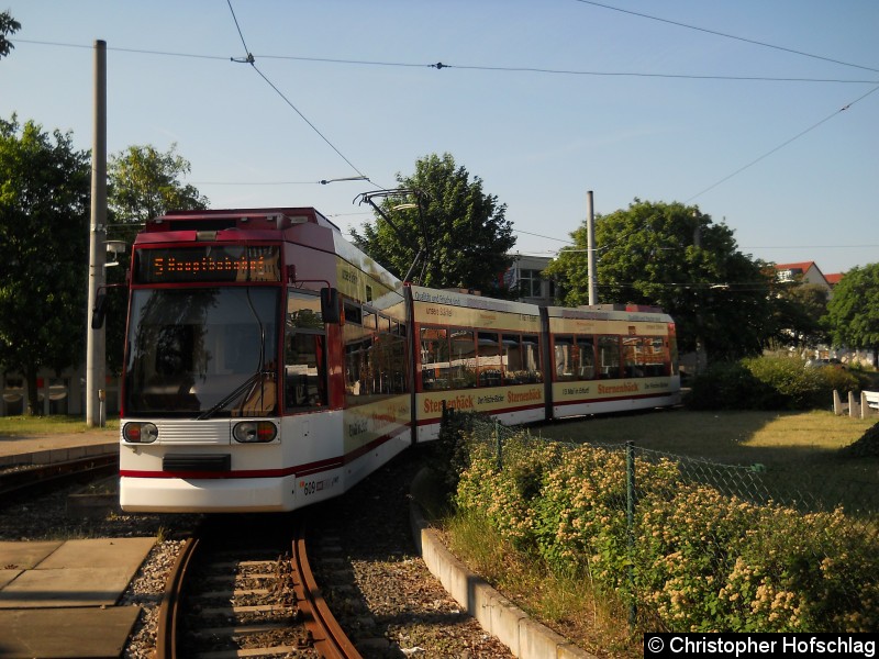 Bild: TW 609 in der Schleife Grubenstraße.