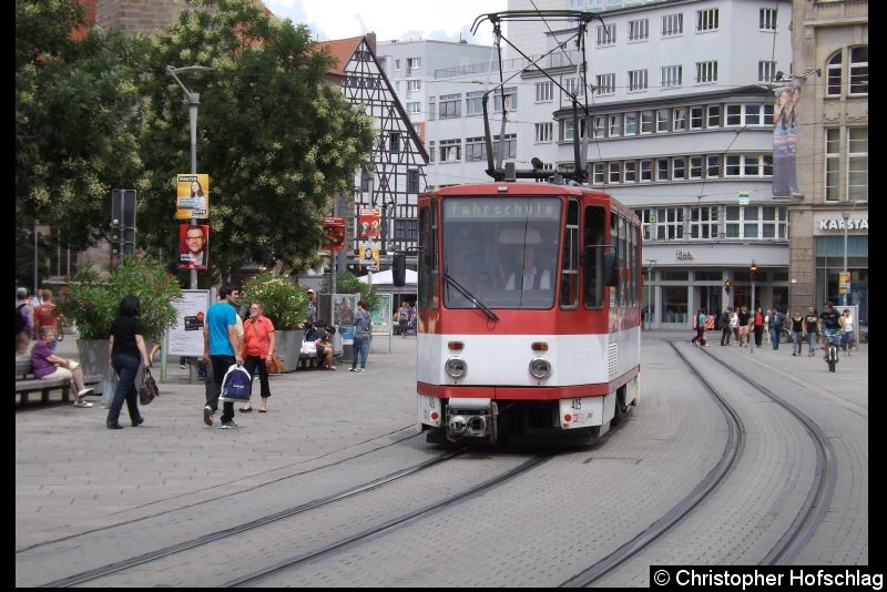 Bild: TW 405 als Fahrschule auf dem Anger.