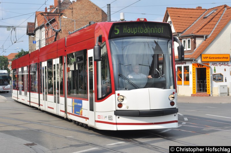 Bild: TW 653 Magdeburger Allee/Ecke Salinenstraße.