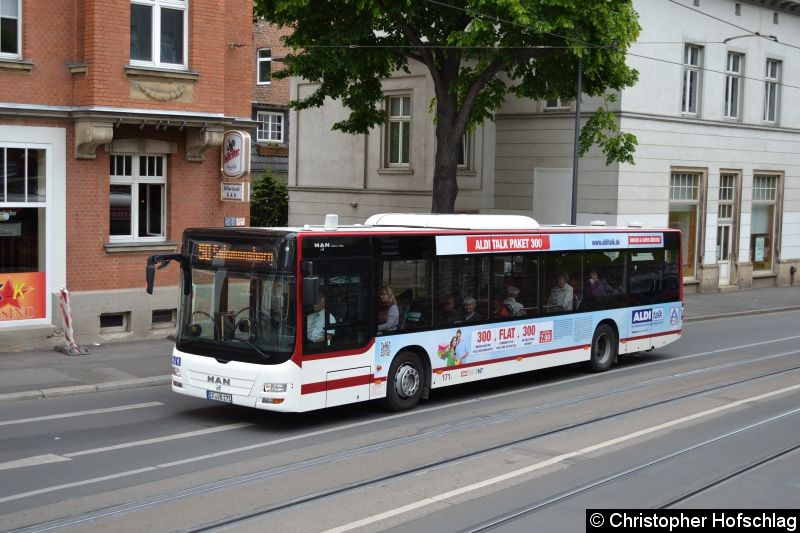 Bild: Wagen 171 in der Andreasstraße.