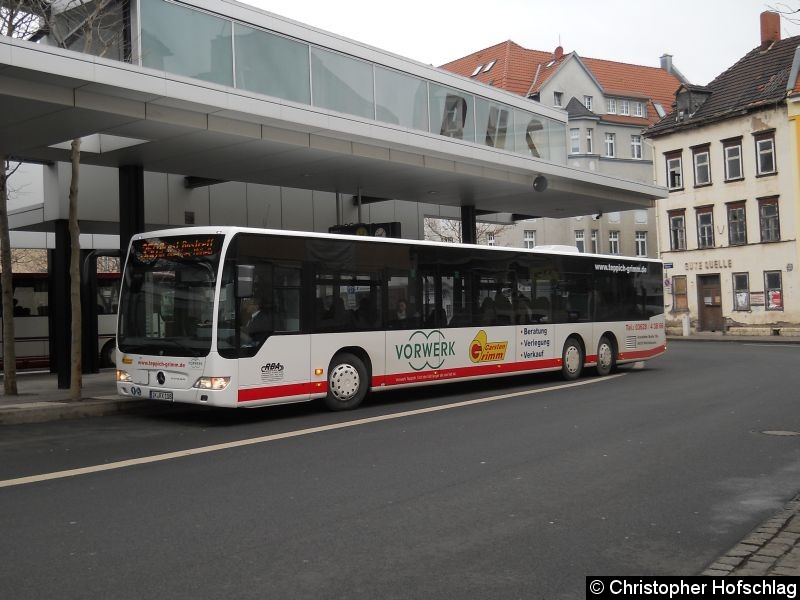 Bild: Auf der Linie 350 nach Arnstadt. Am Erfurter Busbahnhof.