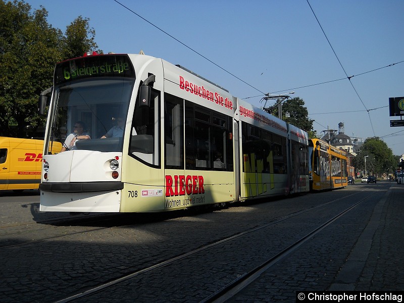 Bild: Haltestelle Domplatz Nord als Linie 6.