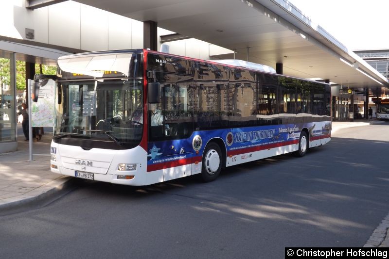 Bild: Als Dienstfahrt am Busbahnhof.