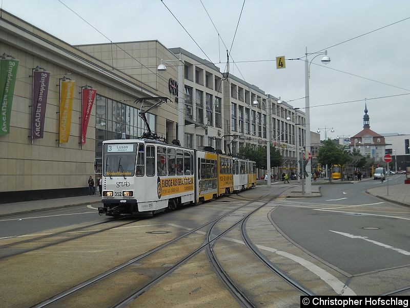 Bild: TW 352+KT4D in Bereich Heinrichstraße.