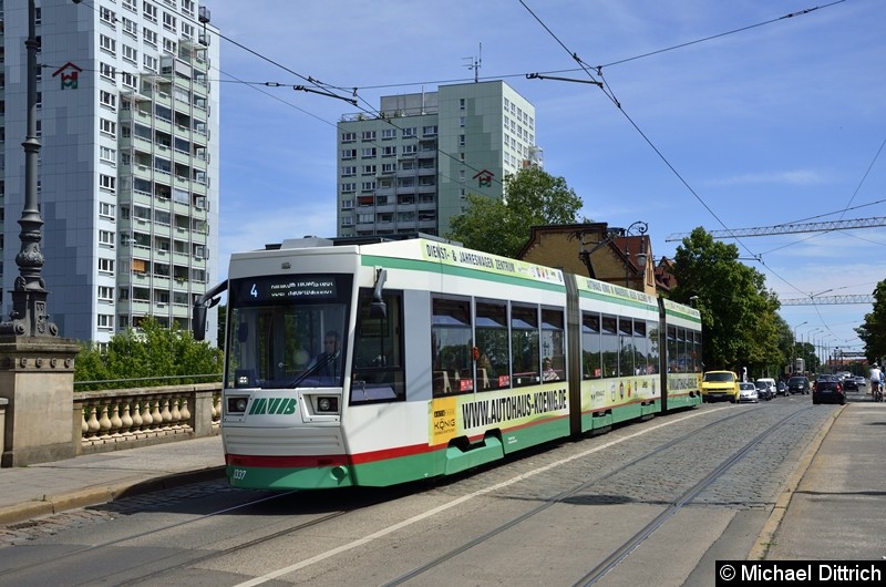 1337 als Linie 4 auf der Zollbrücke.