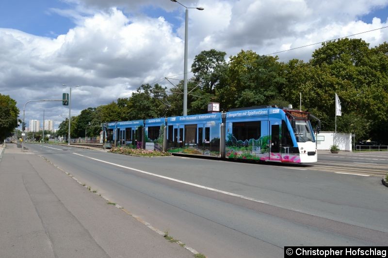 Bild: TW 625 als Linie 3 in Bereich Nordhäuser Straße/ Höhe Universität.