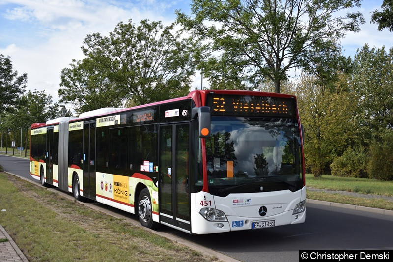 Bild: Wagen 451 als Linie 52 in GVZ