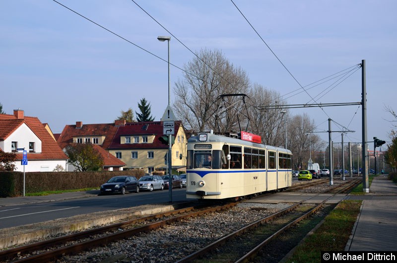 Bild: 178 als Stadtrundfahrt auf der Betriebsstrecke in der Marie-Elise-Kayser-Str.